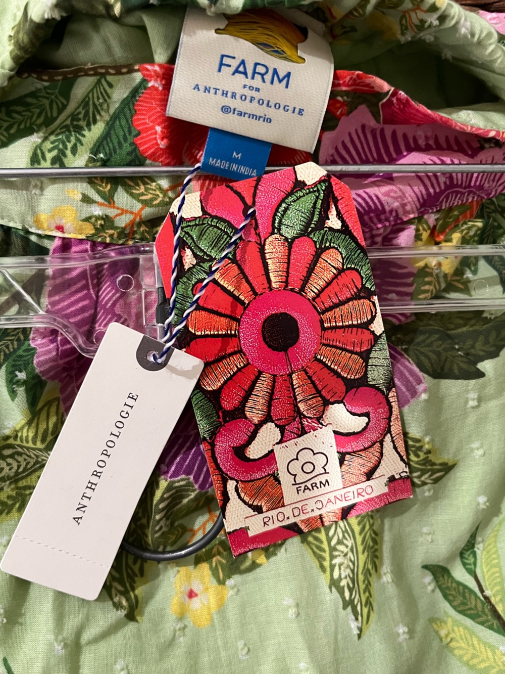 FarmRio for Anthropology Tiered Floral Maxi Skirt in Lime, Purple, Coral & Blue - Picture 6 of 7